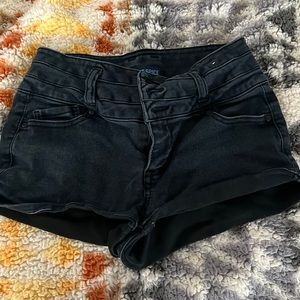 Faded black shorts
